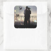 Sweethearts Vierkante Sticker (Tas)