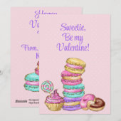 Sweetie ben mijn Valentijn! Yummy Bakery Goods Feestdagenkaart (Voorkant / Achterkant)