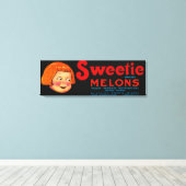Sweetie Melon LabelPhoenix, AZ Canvas Afdruk (Insitu (Houten vloer))