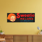 Sweetie Melon LabelPhoenix, AZ Canvas Afdruk (Insitu (Woonkamer))