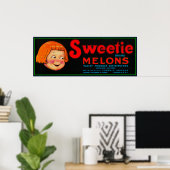 Sweetie Melon LabelPhoenix, AZ Poster (Thuiskantoor)