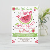 Sweetie One in een Melon girl uitnodigen. Kaart (Staand voorkant)