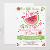 Sweetie One in een Melon girl uitnodigen. Kaart (Voorkant / Achterkant)