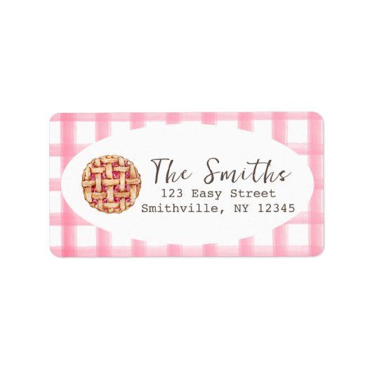 Sweetie Pie 1e verjaardag adreslabel Etiket (Voorkant)