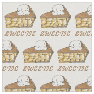 Sweetie Pie Apple Slice Piece Ice Cream a la Mode Stof