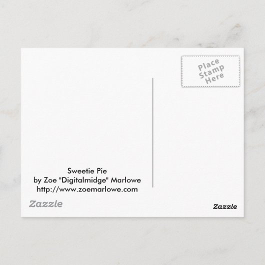 Sweetie Pie Briefkaart (Achterkant)