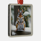 Sweetie Pie Chipmunk Metalen Ornament (Rechts)