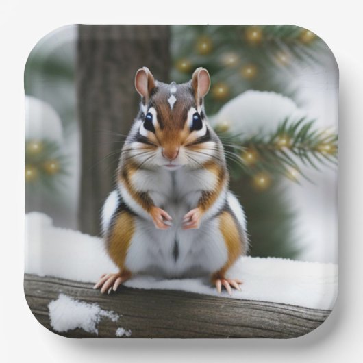 Sweetie Pie Chipmunk Papieren Bordje (Voorkant)