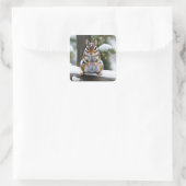 Sweetie Pie Chipmunk Vierkante Sticker (Tas)