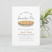 Sweetie Pie Grijs Gingham Bruiloftsborrel Kaart (Staand voorkant)