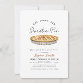 Sweetie Pie Grijs Gingham Bruiloftsborrel Kaart (Voorkant)