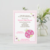 Sweetie Pie Ladybug girl baby shower Uitnodiging (Staand voorkant)
