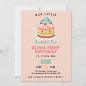 Sweetie Pie - Pi Dag 1e Verjaardag Party Kaart (Voorkant)