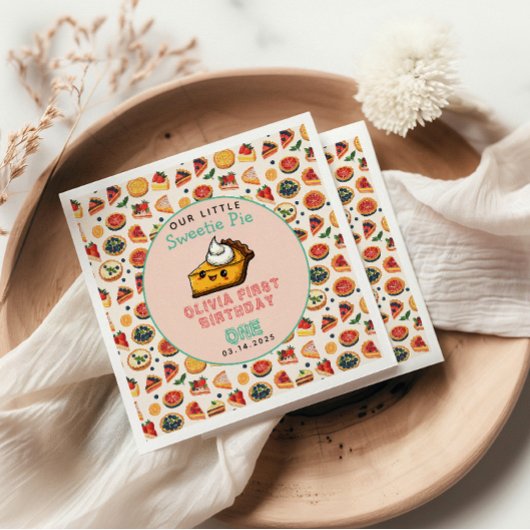 Sweetie Pie - Pi Dag 1e Verjaardag Party Servet