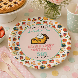 Sweetie Pie - Pi-dag 1e verjaardagsfeestje Papieren Bordje