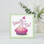 Sweetie Pie Pie Baking Invitation Kaart (Staand voorkant)