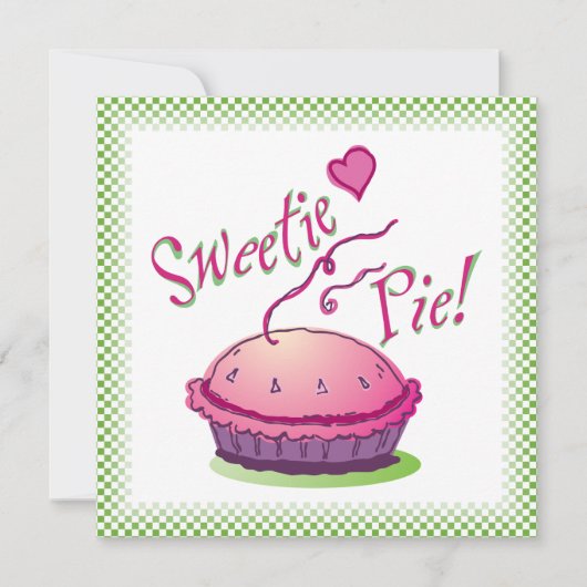 Sweetie Pie Pie Baking Invitation Kaart (Voorkant)