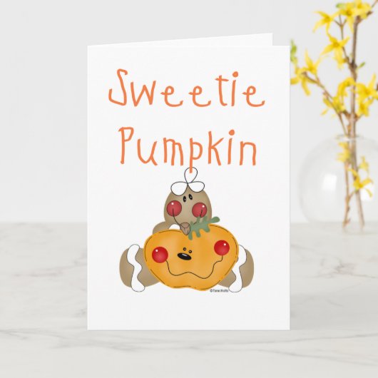 Sweetie Pumpkin Kaart (Gele Bloem)