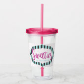 Sweeties milkshake en drink cup. acryl drinkbeker (Voorkant)