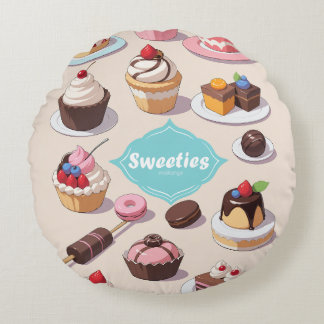 Sweeties rond kussen