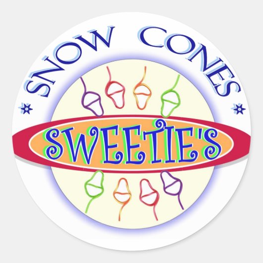 Sweetie's Sneeuwkegels Promo Sticker (Voorkant)