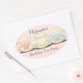 Sweetly Chic Birthday Teacup Tea Party Sticker (Envelop)