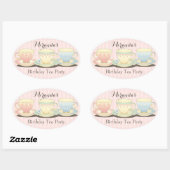 Sweetly Chic Birthday Teacup Tea Party Sticker (Vel)