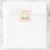 Sweetly Chic Birthday Teacup Tea Party Sticker (Tas)