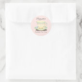 Sweetly Chic Birthday Teacup Tea Party Sticker (Tas)
