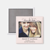 Sweetly Framed Save The Date Magnet - Roze (Voorkant / Achterkant)