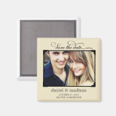 Sweetly Framed Save The Date Magnet - Tan (Voorkant / Achterkant)