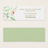 Sweetly Romantic | Floral Wedding Instagram Mini Visitekaartjes (Voorkant /achterkant)