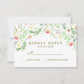 Sweetly Romantic | Floral Wedding RSVP (Voorkant)