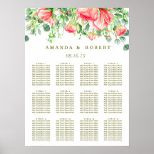 Sweetly Romantic | Floral Wedding Seating Chart