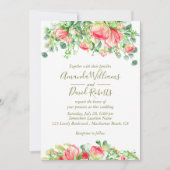 Sweetly Romantic | Uitnodiging voor Floral Wedding (Voorkant)