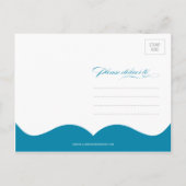 Sweetly Sealed Save the Date Briefkaart - Turquois (Achterkant)