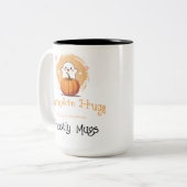 Sweetly Spooky Schattige Ghost Pumpkin Herfst Coff Tweekleurige Koffiemok (Voorkant links)