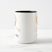 Sweetly Spooky Schattige Ghost Pumpkin Herfst Coff Tweekleurige Koffiemok (Center)