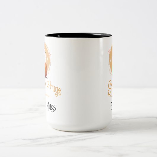 Sweetly Spooky Schattige Ghost Pumpkin Herfst Coff Tweekleurige Koffiemok (Center)