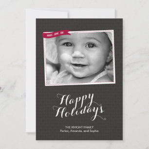Sweetly Stitched Holiday-fotokaarten Feestdagenkaart