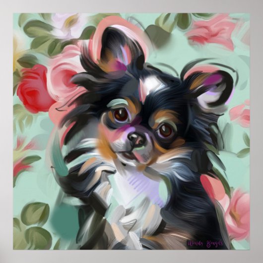 'Sweetness' Chihuahua dog art print (Voorkant)