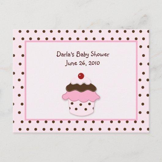 Sweetness Cupcake Baby shower Adviseur Kaarten (Voorkant)