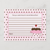 Sweetness Cupcake Baby shower Adviseur Kaarten (Achterkant)