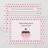 Sweetness Cupcake Baby shower Adviseur Kaarten (Voorkant / Achterkant)