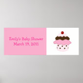 Sweetness Lil Cupcake roze/White Custom Banner Poster (Voorkant)