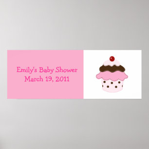 Sweetness Lil Cupcake roze/White Custom Banner Poster