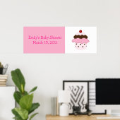Sweetness Lil Cupcake roze/White Custom Banner Poster (Thuiskantoor)