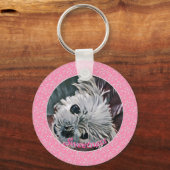 Sweetness-roze-puppy-ANY-FOTO-SJABLOON- Sleutelhanger (Voorkant)