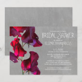 Sweetpea Bridal Shower Invitations Kaart (Voorkant / Achterkant)