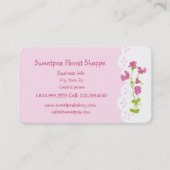 Sweetpea Florist Shoppe Flower Customize Visitekaartje (Voorkant)